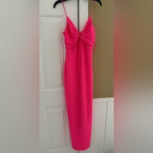 Fashion Nova Pink Ruched Bodycon Dress